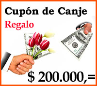 CUPON DE CANJE REGALO POR $ 200.000.=
Este sistema le permite enviar de Regalo un Prepago a quien usted desee PARA SER CANJEADO EN NUESTRAS TIENDAS
Av. Providencia 2237 Locales 021 y 022 Tel. 2341793  o 2326052, Santiago de Chile
 
IMPORTANTE: Por favor pida a la destinataria de este regalo cupn de canje, que avise la fecha y horario en que se acercar a nuestra tienda a canjear y que se presente con la debida identificacin.
 
PRODUCTOS DISPONIBLES: 
Arreglos florales naturales y secos
Ordenes florales para terceros destinatarios
Centros de mesa y arreglos florales artificiales
Plantas segn disponibilidad
Esponja floral
Papel de arroz
Rafia
Hojas de Ltex decorativas
Floreros y bases diversas
Flores Secas y 
Flores frescas
Peluches y bombones
Bonsis
Inciensos
Maceteros
Pilas de agua pequeas
Artículos decorativos
Globos
Potpurrí
Etc.
Consulte por otros productos disponibles